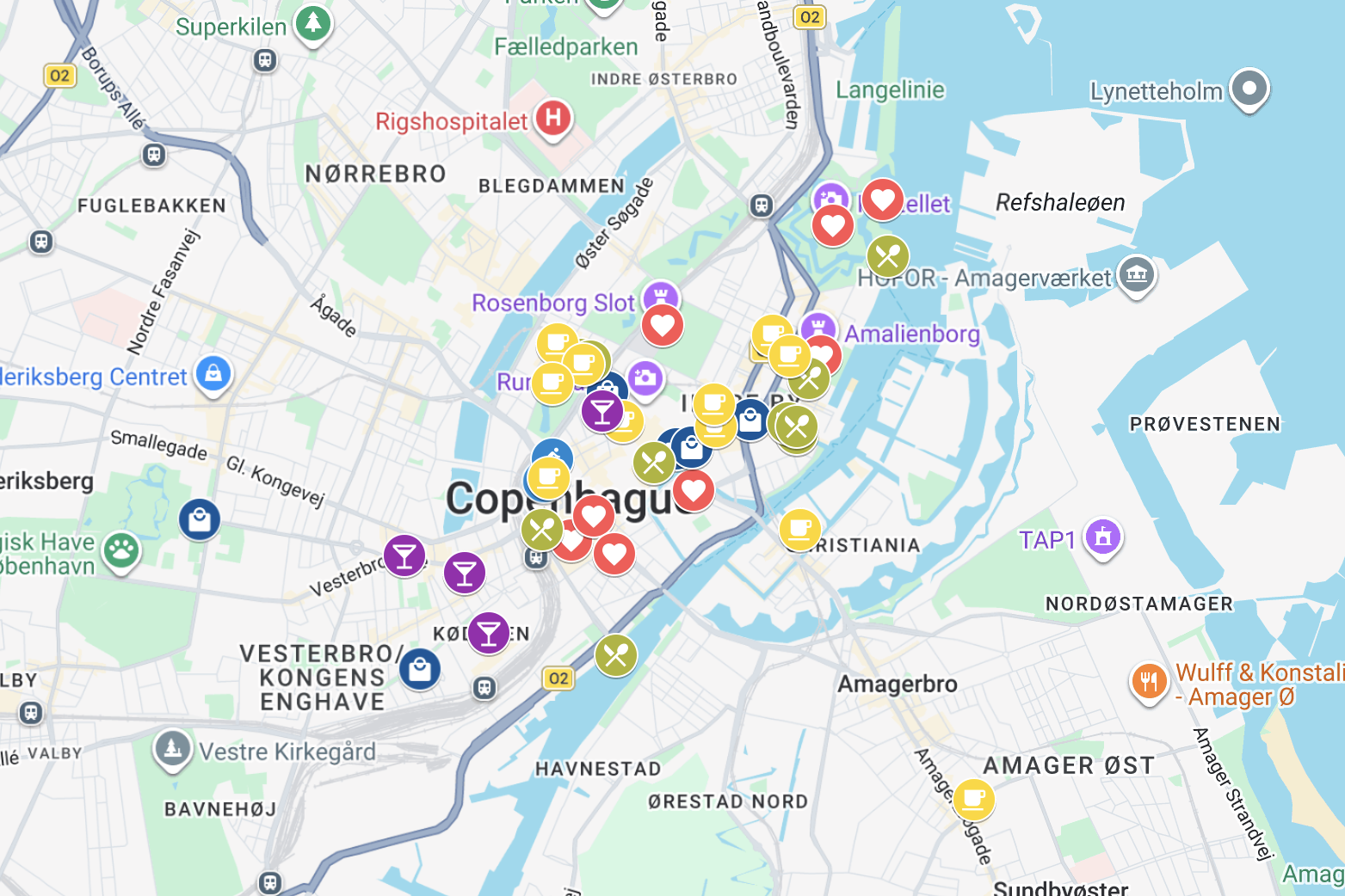 Carte interactive personnalisée incluse dans un accompagnement de travel planner